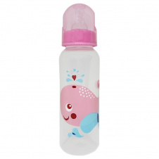 Пляшечка для годування "Кит" Mega Zayka MGZ-0206 (Pink) 250 мл