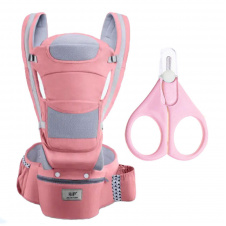 Хіпсит Baby Carrier 6 в 1 та манікюрні ножиці Рожевий (v-11912)