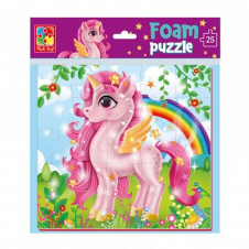М'які пазли "Рожевий єдиноріг" Vladi Toys VT1109-06 22 х 23 см