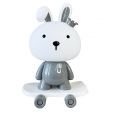 Нічник дитячий Зайчик на скейті Mega Zayka MGZ-1407 (Grey)