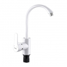Змішувач для кухні з підведенням PLAMIX Leon-011 White PM0614