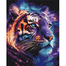 Картина за номерами BrushMe "Космічний тигр" 40х50см BS53692