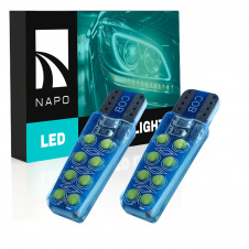 Комплект світлодіодних ламп Napo T10-COB16-Silic W5W T10 2 шт Білий (2508356282)