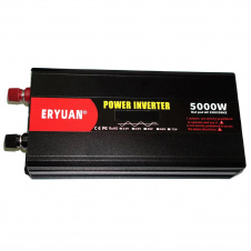 Перетворювач напруги інвертор Eryuan 5000W LCD DC/AC 12V-220V з чистою синусоїдою та вольтметром Black