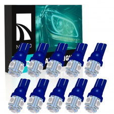 Комплект світлодіодних ламп Napo T10-5050-5smd W5W T10 10 шт Синій (2510515464)