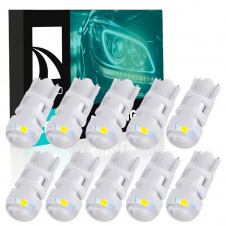 Комплект світлодіодних ламп Napo T10-3528-2smd W5W T10 10 шт Білий (2513841777)