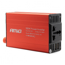 Перетворювач напруги AMIO DC12V-AC220V 600W Автомобільний інвертор