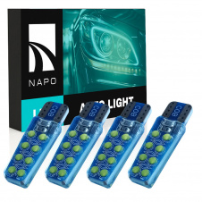 Комплект світлодіодних ламп Napo T10-COB16-Silic W5W T10 4 шт Білий (2508359876)