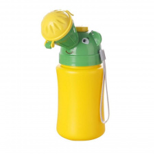 Портативний дитячий пісуар SUNROZ Travel Urinal Potty туалет для хлопчика Жовто-Зелений (SUN5004)