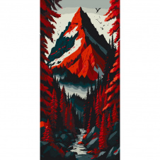 Картина за номерами Червоний ліс Art Craft 11021-AC 40х80 см