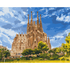 Картина за номерами BrushMe "Собор Sagrada Familia" 40х50см BS51646