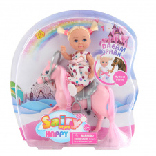 Ігровий набір "Лялька з конячкою" Bambi 8410 Рожевий
