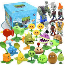 Комплект іграшок героїв з гри Plants vs Zombies Росли проти зомбі 22 персони Різнокольоровий (bigbox)