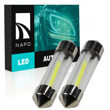 Комплект світлодіодних ламп Napo LED SJ-COB-A 36mm C5W C10W 2 шт Білий (2529339200)