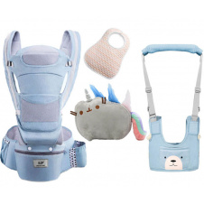Хипсит эрго-рюкзак кенгуру переноска Baby Carrier 6 в 1 и игрушка Пушин кот радуга (vol-1905)