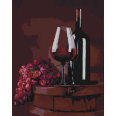 Картина за номерами BrushMe "Келих червоного © Valentyna Ivanova" 40х50см BS53488