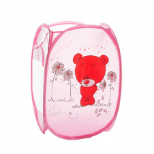 Корзина для игрушек UKC Baby Play 48х29х25 см Мишка Розовый