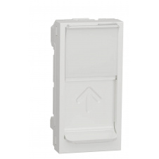 Накладка для RJ45 розетки Schneider Electric NU941018 с полем для надписи 1М (белая)