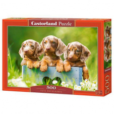 Пазли Castorland Щенята такси 500 елементів 47х33 см Різнокольоровий В-53605