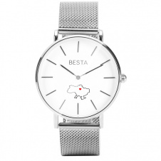 Наручний годинник жіночий BESTA Love UA Silver Сріблястий (3142)