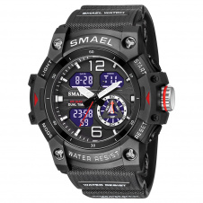 Часы наручные мужские Smael 8007 Black (15170-hbr)