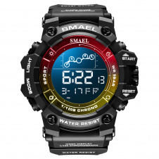 Часы наручные мужские Smael 8082 Black Red Yellow (15203-hbr)