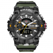 Часы наручные мужские Smael 8040 Army Green (15160-hbr)