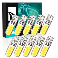 Комплект світлодіодних ламп Napo T10-COB-Silic-B W5W T10 10 шт Білий (2518512115)