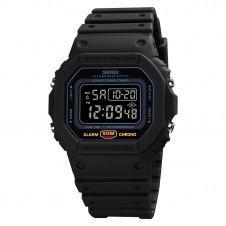 Часы наручные мужские Skmei 1628 Black - Black 1628BKBK (12264-hbr)