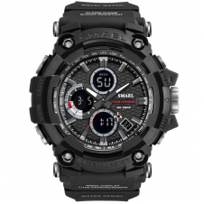 Часы наручные мужские Smael 1802 Black (15173-hbr)