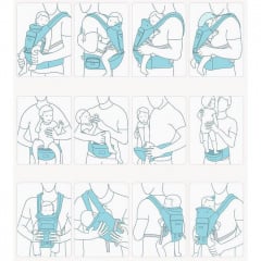 Хипсит Эрго-рюкзак кенгуру переноска Baby Carrier 6 в 1 Джинсовый (vol-1419) Київ