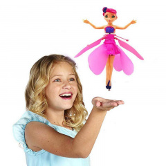 Летающая игрушка сказочная фея с управлении рукой на подставке подиум Beauty Toy Magical Fairy звуковые и световые эффекты Розовая Ніжин