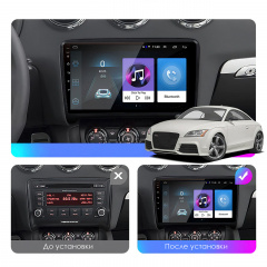 Штатная магнитола Lesko для Audi TT II (8J) Рестайлинг 2010-2014гг экран 9" 2+32Gb 4G Premium Wi-Fi GPS Ауди Кропивницкий