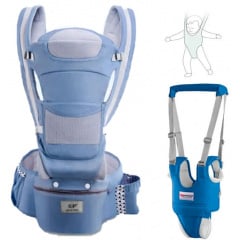 Кенгуру-переноска 6 в 1 Baby Carrier і Віжки-ходунки Блакитний (vol-8971) Братское