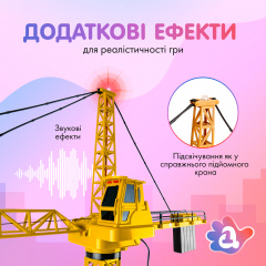 Підіймальний кран на радіокеруванні A1 акумулятори + батарейки висота 128 см (MST-128) Весёлое