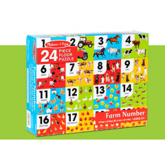 Мега - пазл гігант Melissa&Doug "Числа/Ферма" 24 елементи 90 х 60 см MD31002 Токмак