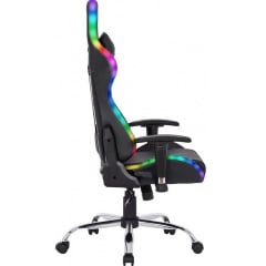 Геймерське крісло Defender Ultimate поліуританове з RGB підсвічуванням Чорний Киев