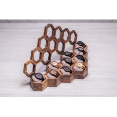 Сотова скринька-органайзер для 10 годинників ecoWalnut 7.8х59.7х23.5 см Київ