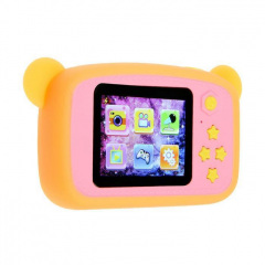 Дитячий цифровий фотоапарат RIAS X-500B "Ведмедик" Pink/Orange (3_01243) Покровськ