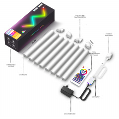 Розумні настінні led панелі Inspire SLX06-8 180LED 8 шт White Косів