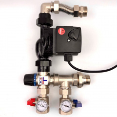 Змішувальний вузол Kvant Labaratory FLOMIX (Т) 25.60 KR 1" для теплої підлоги з насосом Боярка