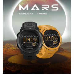 Наручний годинник чоловічий North Edge MARS Pro Black 5BAR Чорний (2666) Балаклея