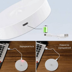 Нічник з датчиком руху та акумулятором Inspire night GZ-3 400mAH 0.6W RGB+WW Білий Королево
