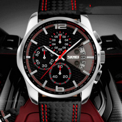 Годинник наручний Skmei 9106 Black 9106RD (17118-hbr) Петрове
