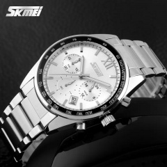 Годинник наручний чоловічий Skmei Tandem 9096 Сріблястий Київ