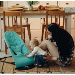 Змінний чохол SBT group на шезлонг Baby Bjorn Balance Soft колосок бавовна Синій (BBS-00-11) Ладан