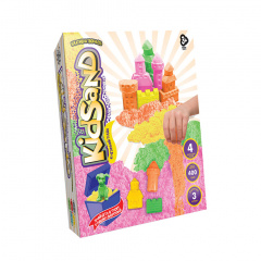 Набір креативної творчості "Кінетичний пісок "KidSand" Danko Toys KS-04-02U коробка 400 г Новая Каховка