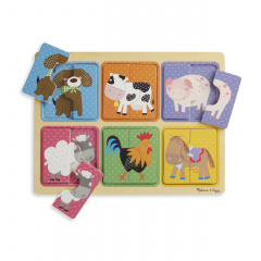 Дерев'яні пазли парні "Друзі ферми" Melissa & Doug 12 елементів MD31363 Приморськ