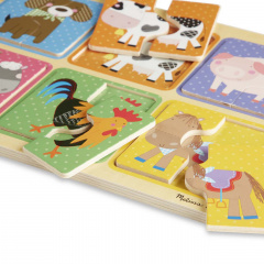 Дерев'яні пазли парні "Друзі ферми" Melissa & Doug 12 елементів MD31363 Приморськ