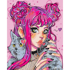 Картина за номерами BrushMe "Котячий погляд @nila_art_art" 40х50см BS53522 Умань